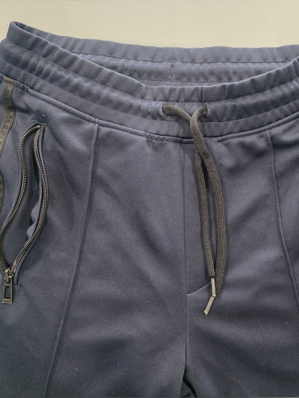 Hugo Boss Navy Drawstring Sweatpants with Red Logo Tab